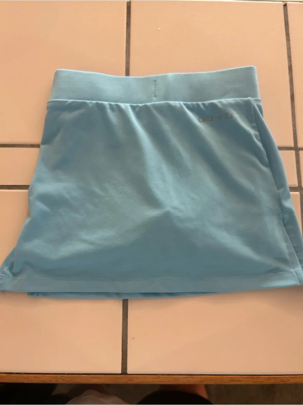 Nike Kids Light Blue Skort with Pink Swoosh